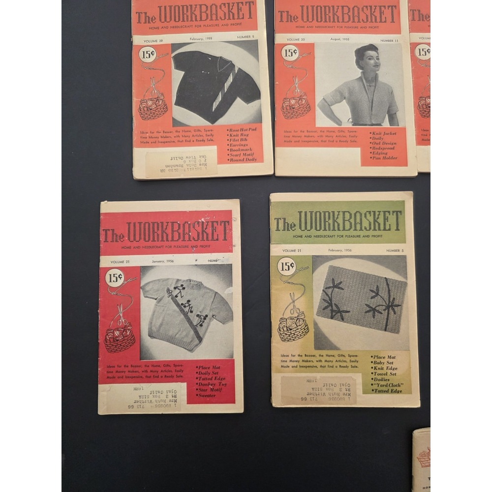 VTG Lot Of 14 The Workbasket Home And Needlecraft Mini Books 1950's Cottagecore - Picture 5 of 6